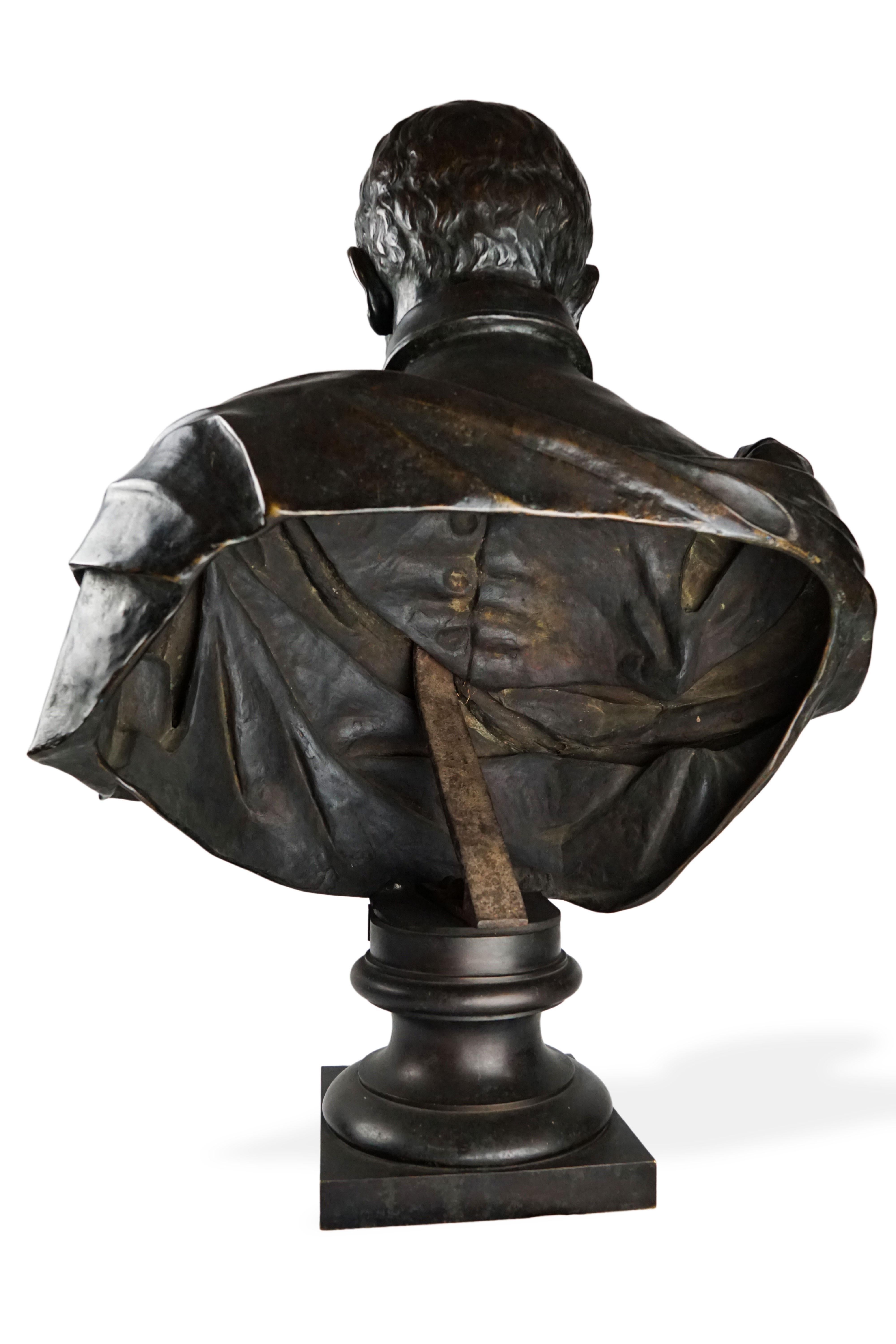 Bronze Bust In Good Condition For Sale In Rome, IT