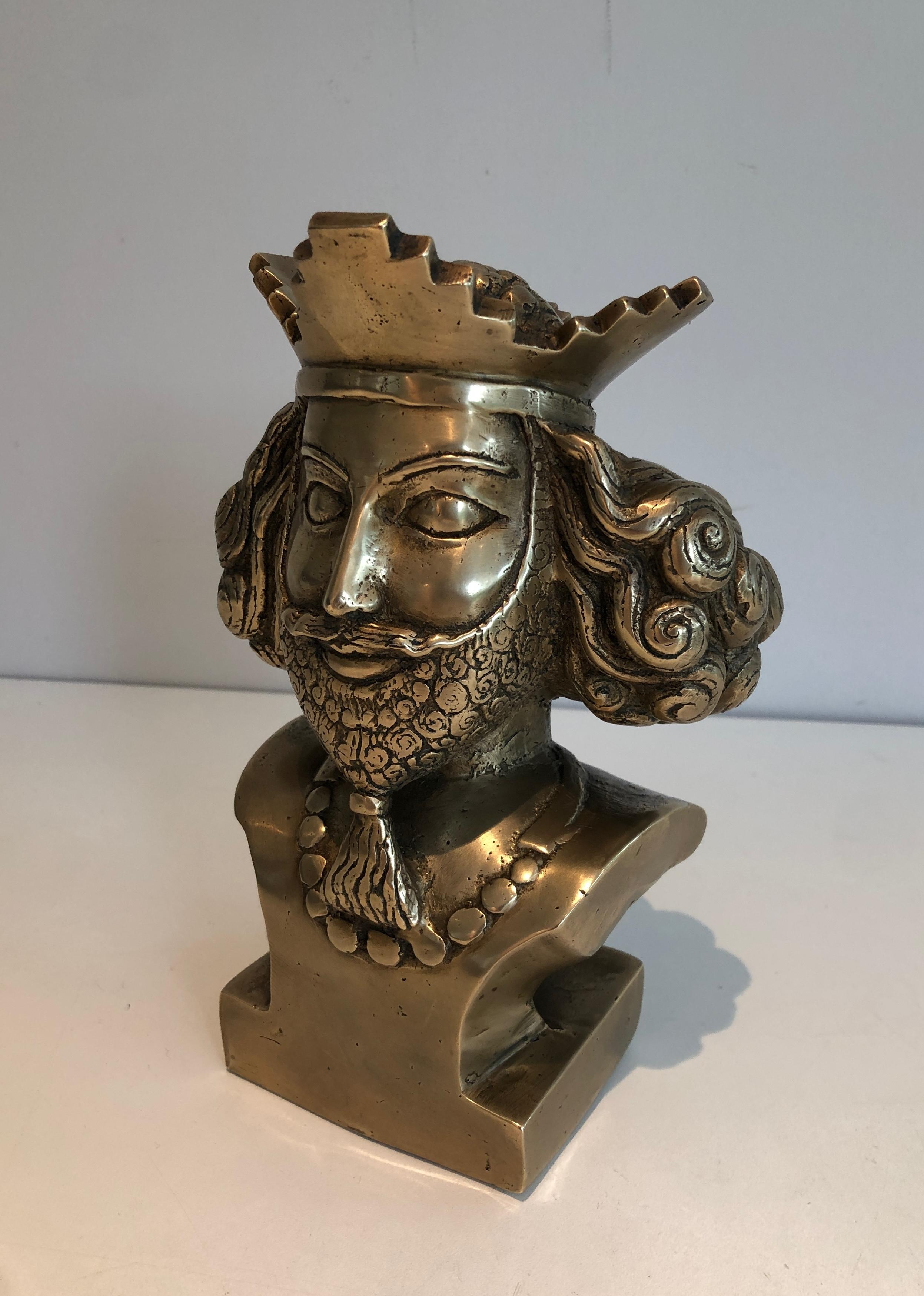 Busto di bronzo. Lavoro francese. Circa 1940 in vendita 4