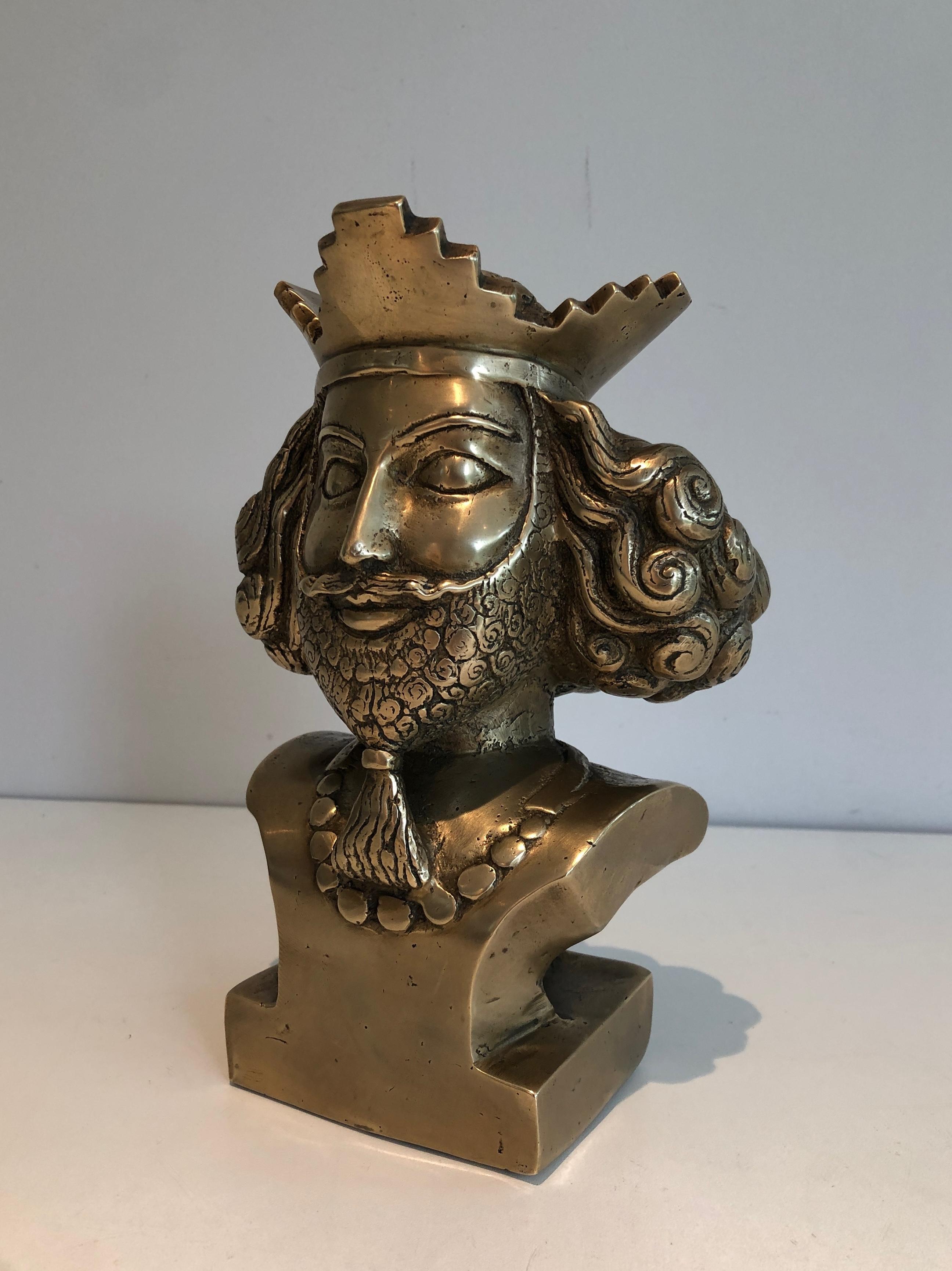 Busto di bronzo. Lavoro francese. Circa 1940 in vendita 5