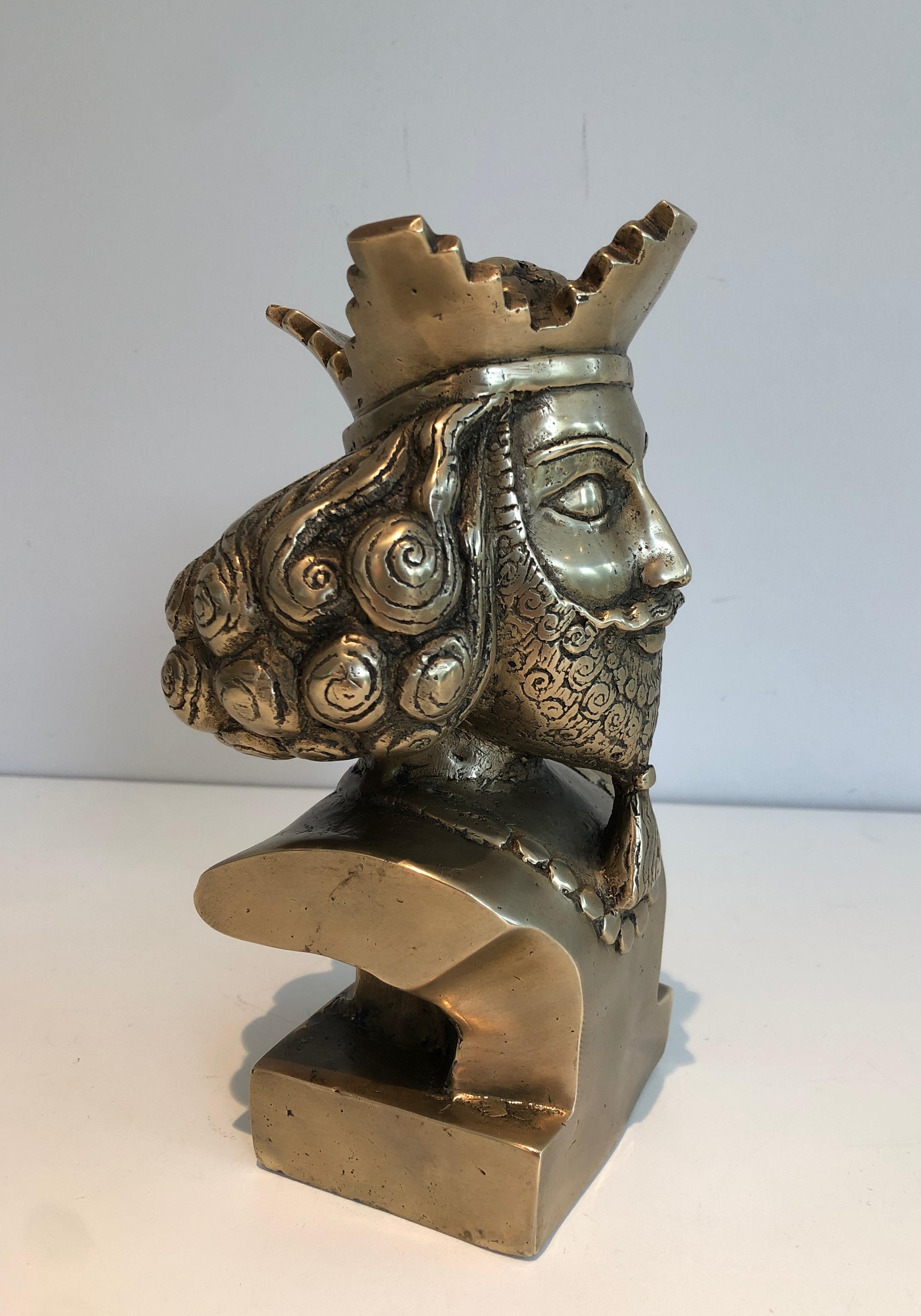 Busto di bronzo. Lavoro francese. Circa 1940 In condizioni buone in vendita a Marcq-en-Barœul, Hauts-de-France