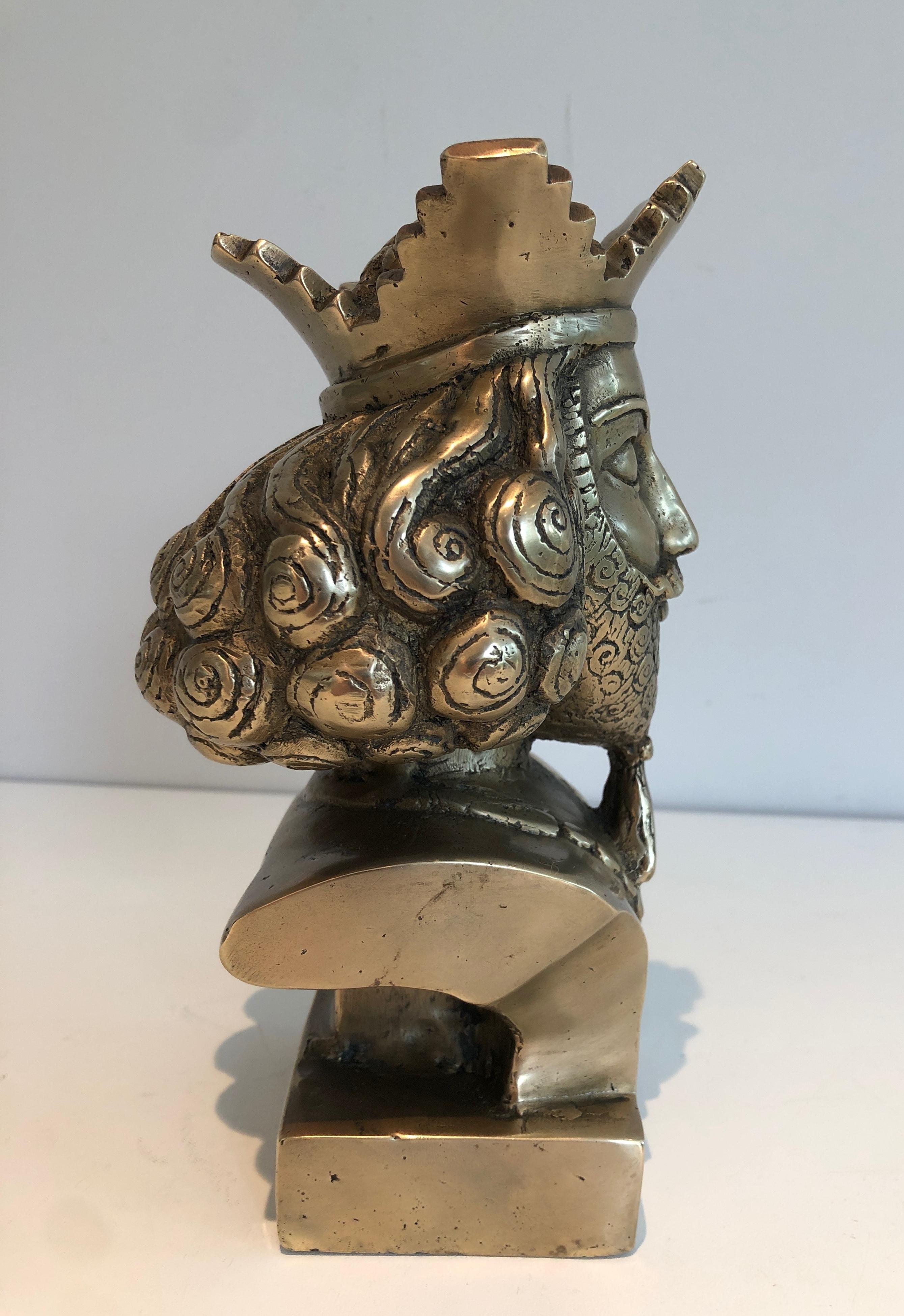 Metà XX secolo Busto di bronzo. Lavoro francese. Circa 1940 in vendita