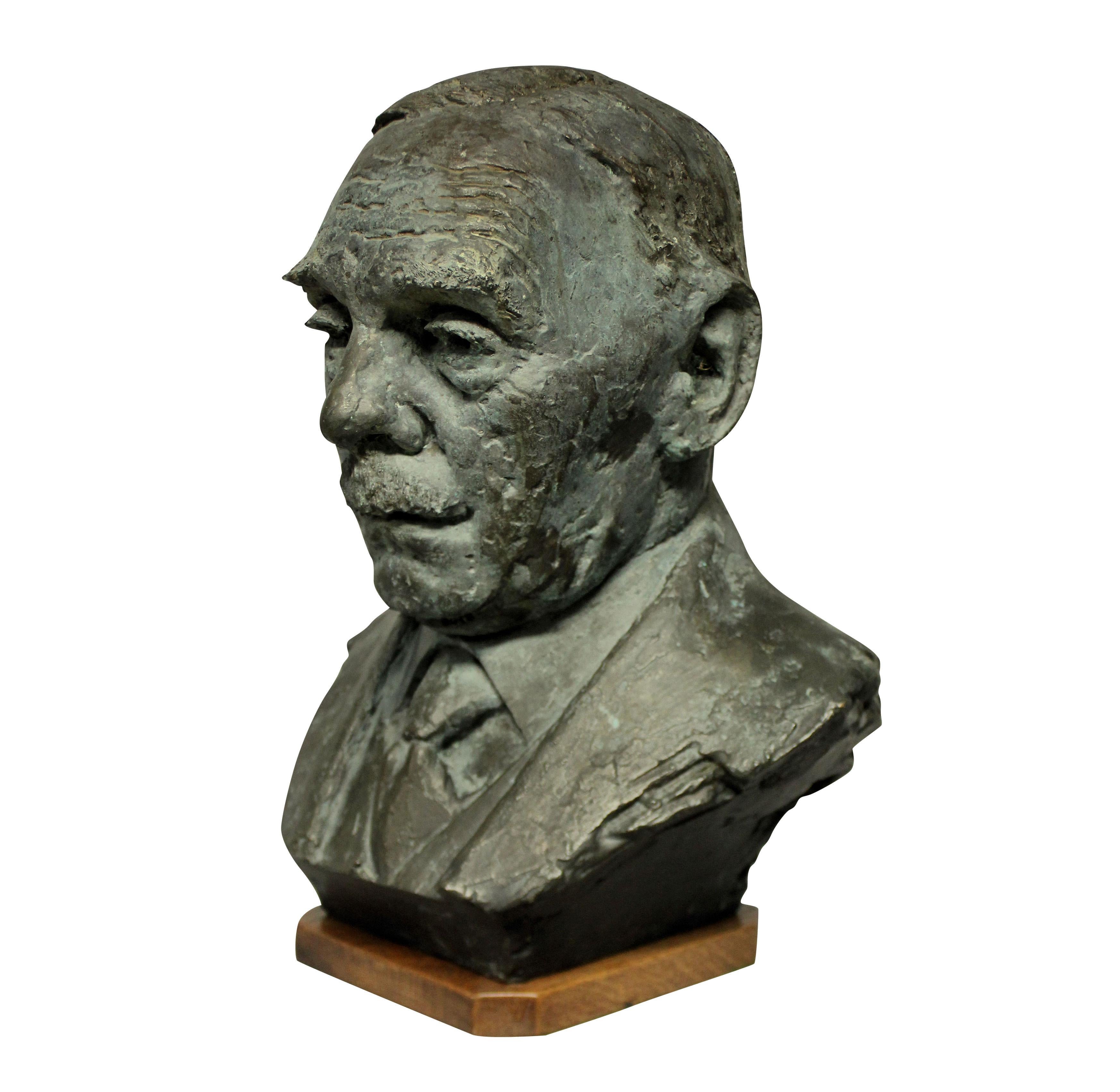 Bronze Bust in the Manner of Epstein In Good Condition In London, GB