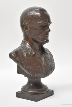 Bronze Bust of 5 Star Admiral "Halsey" by Wheeler Williams