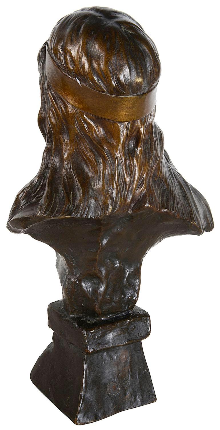 Busto in bronzo di una ragazza boema, 1920 In condizioni buone in vendita a Brighton, Sussex