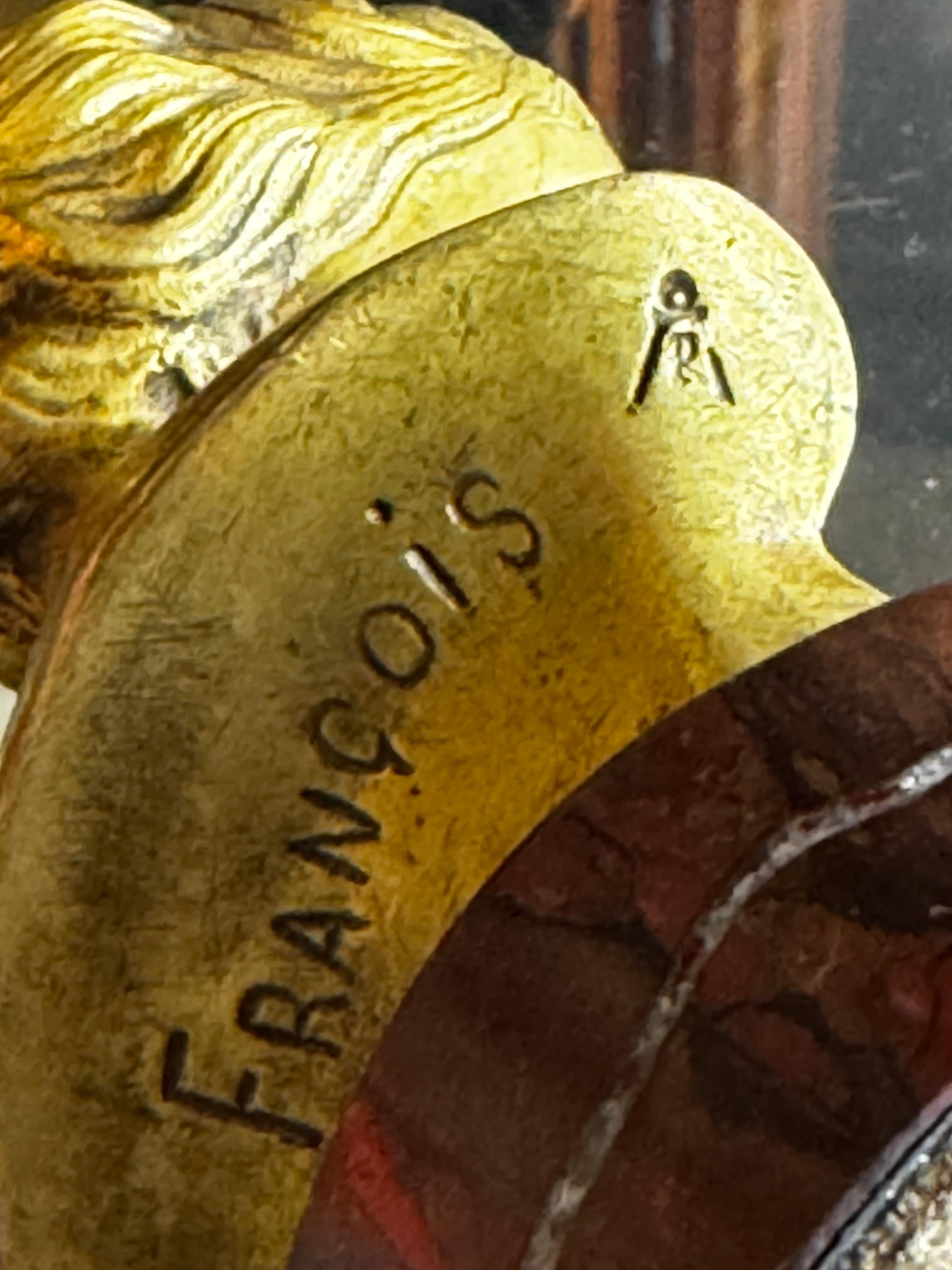 Busto in bronzo di un bambino della fine del XIX secolo firmato Francois in vendita 6