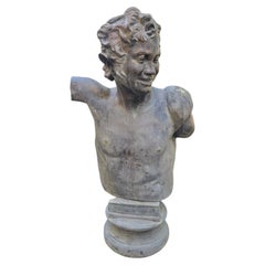 Bronze Bust of a Faun, Naples Workshop, Italy, 1950s