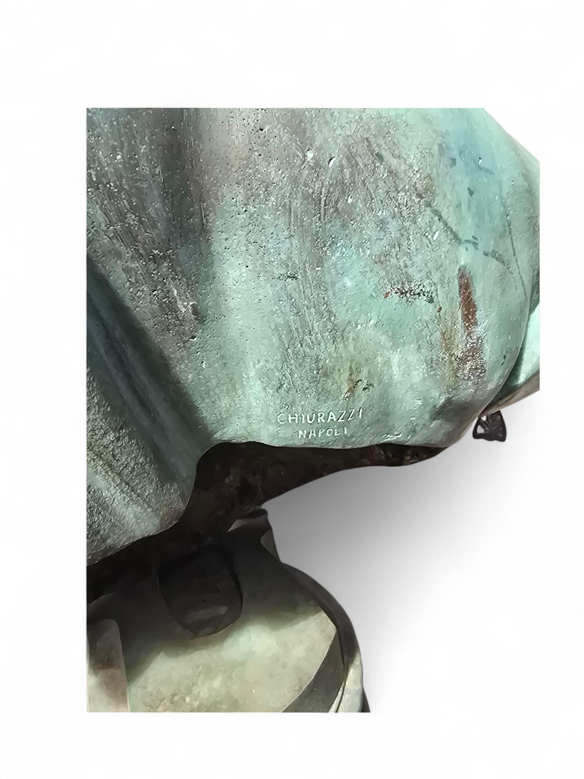 Late 20th Century Bronze Bust of a Faun Signed by Fonderia Chiurazzi, Naples, 20th Century For Sale