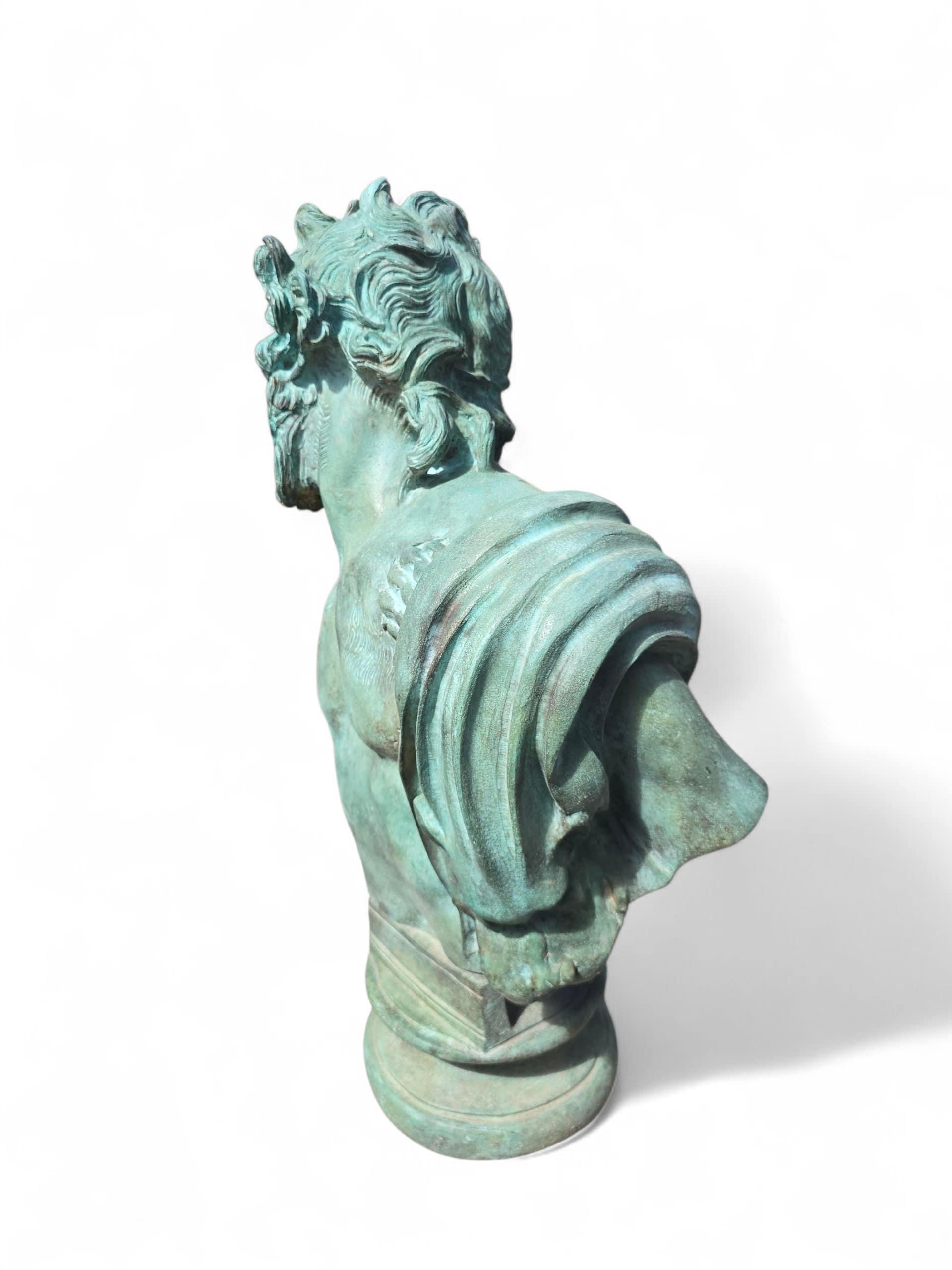 Bronze Bust of a Faun Signed by Fonderia Chiurazzi, Naples, 20th Century For Sale 2