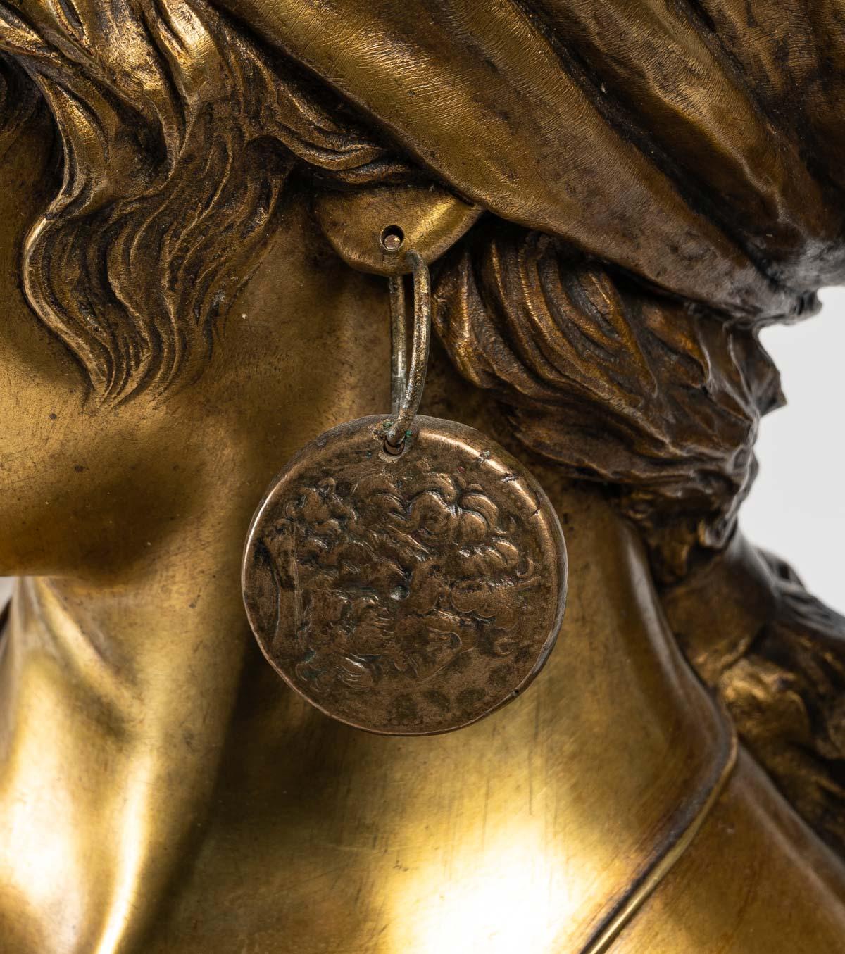 Art Nouveau Bronze Bust of a 
