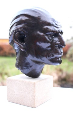 Bronze Bust of a Native American Signed and Dated