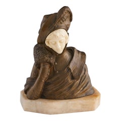 Busto in bronzo di una nobile signora di Dominique Alonzo c1910