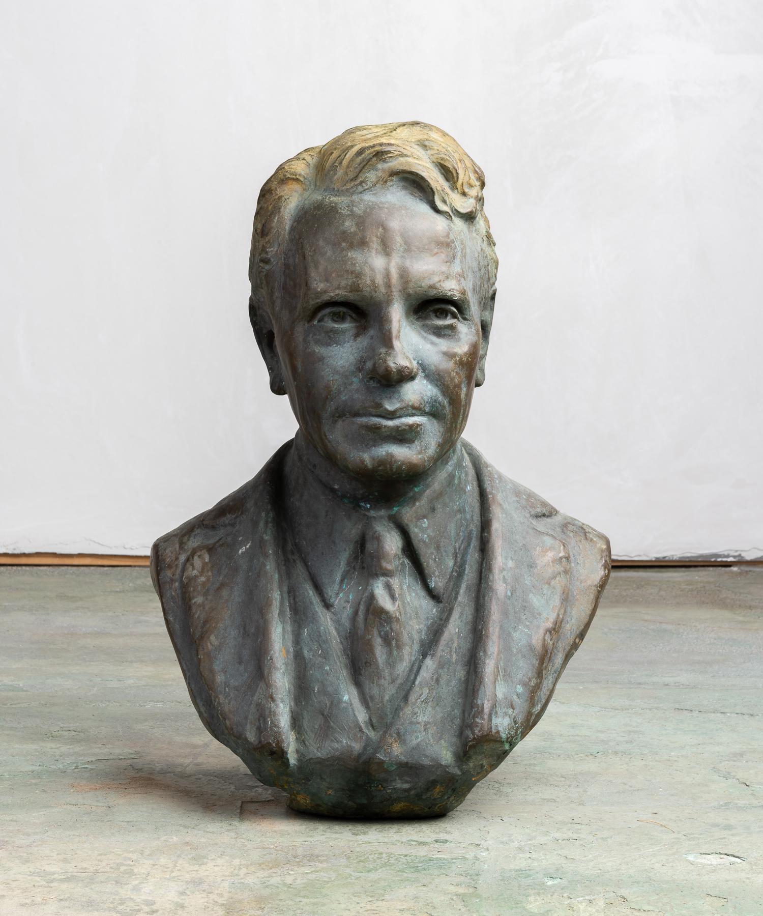 Bronze bust of a Rhode Isand Yacht club president, circa 1940.

Edgewood, Rhode Island.



