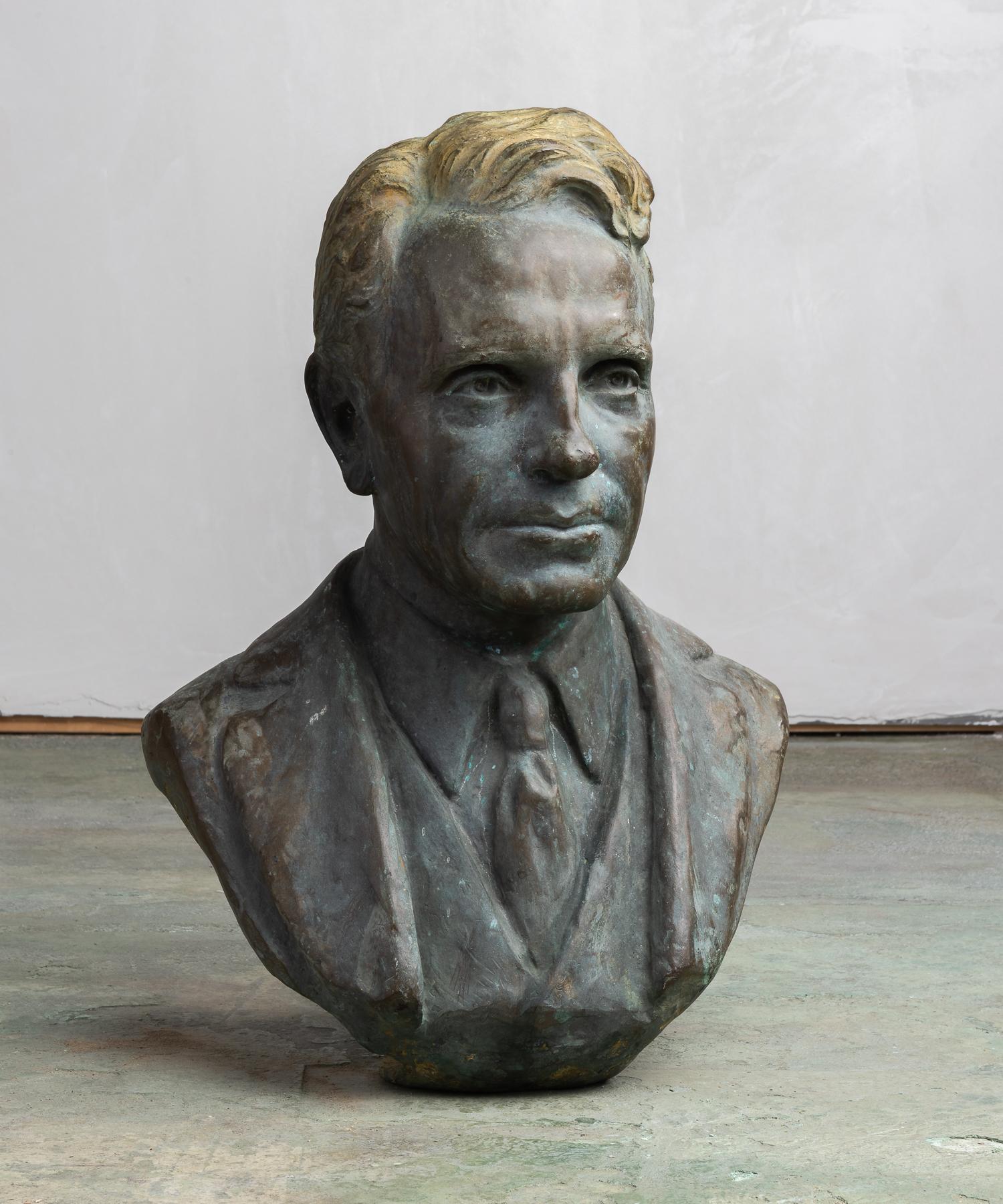 Modern Bronze Bust of a Rhode Island Yacht Club President, circa 1940