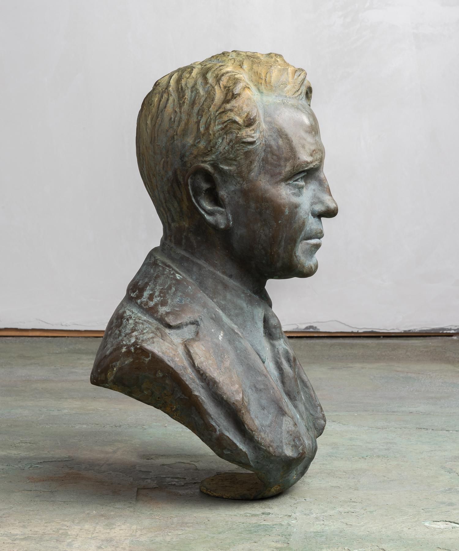 American Bronze Bust of a Rhode Island Yacht Club President, circa 1940