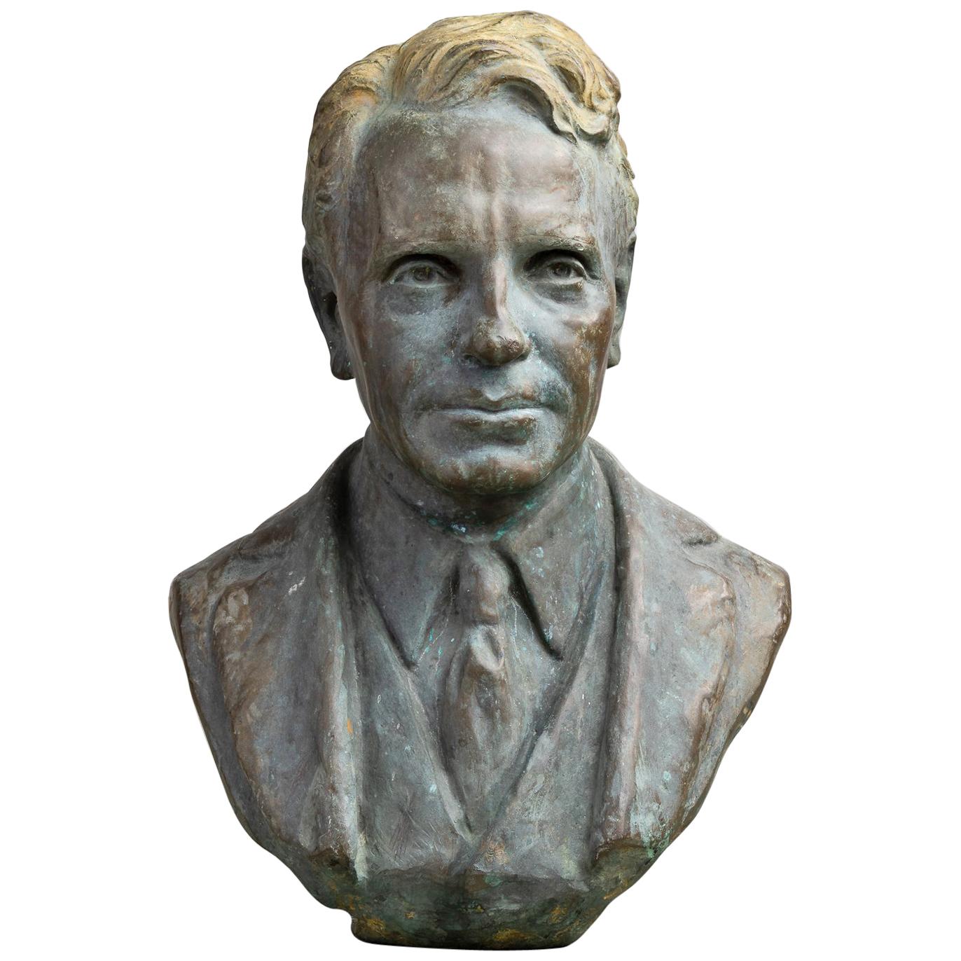 Bronze Bust of a Rhode Island Yacht Club President, circa 1940