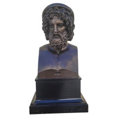 Bronze Bust of Aesculapius, Grand Tour, H39cm, Collas Mechanical Reduction, 19th