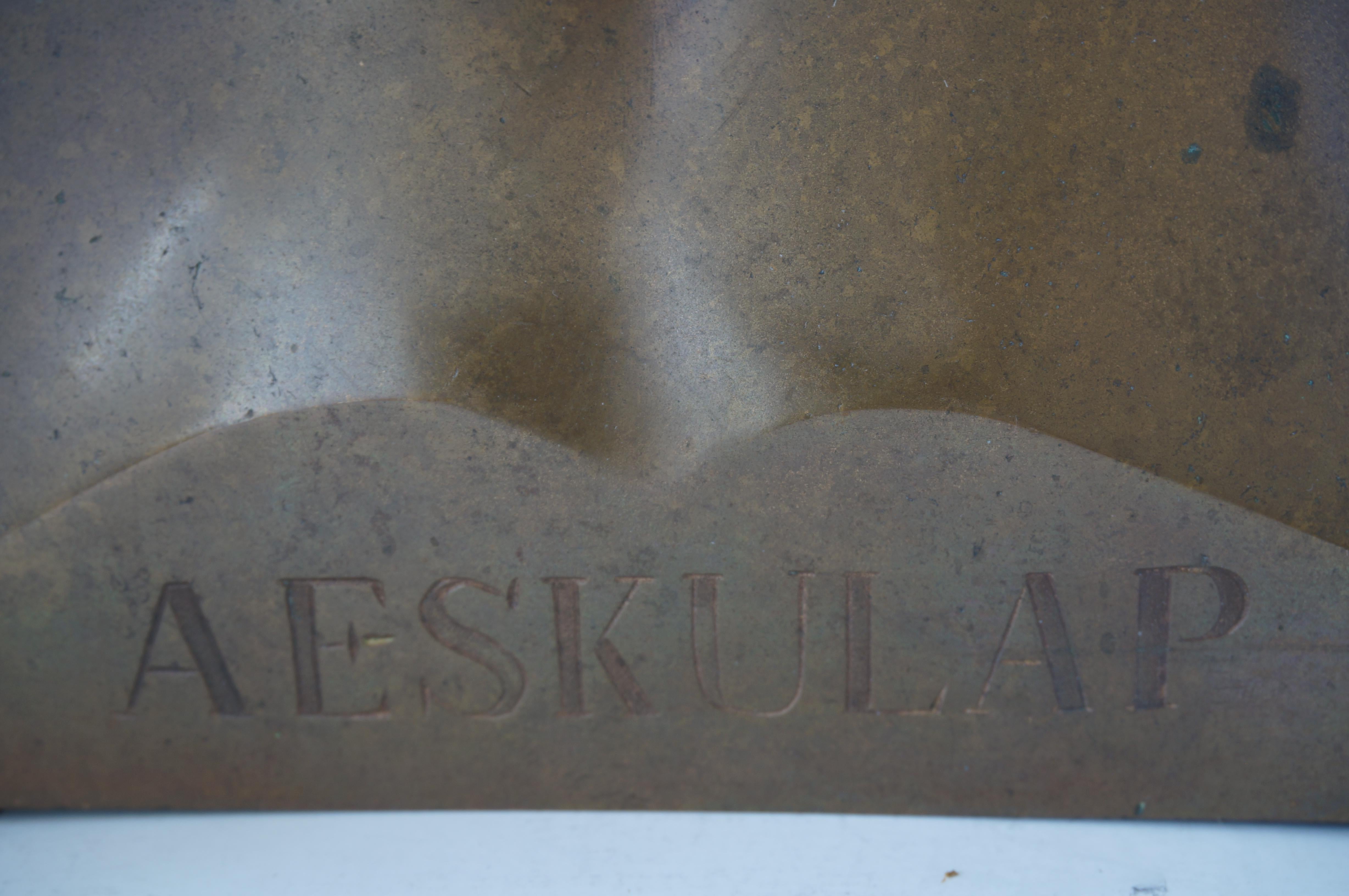 Bronzo Busto di bronzo di Aeskulap in vendita
