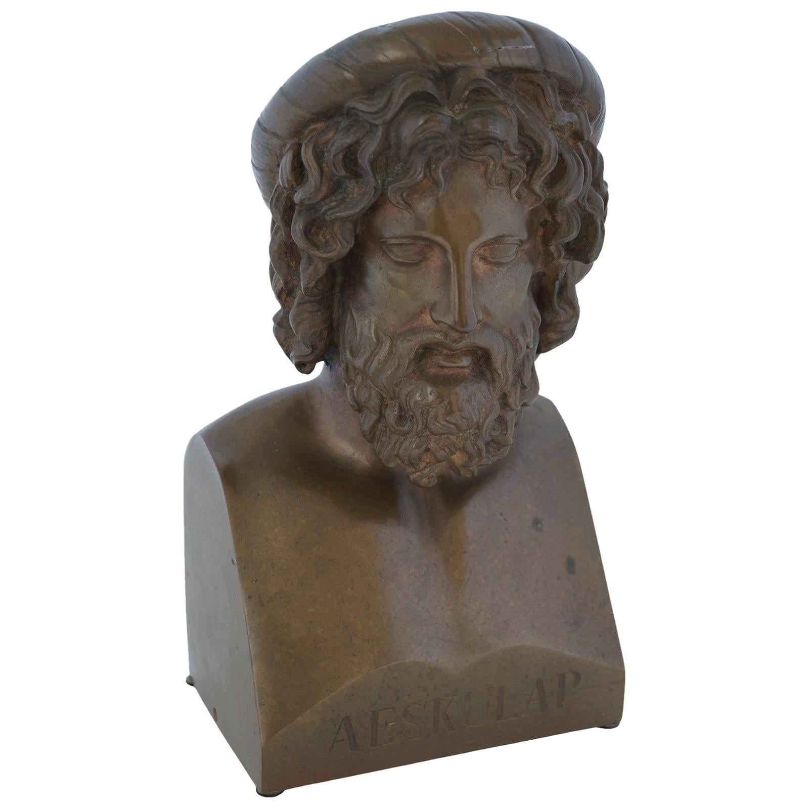 Bronze Bust of Aeskulap For Sale