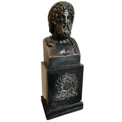 Bronze Bust of Asclepius, Greek God of Healing, Medicine and Physicians