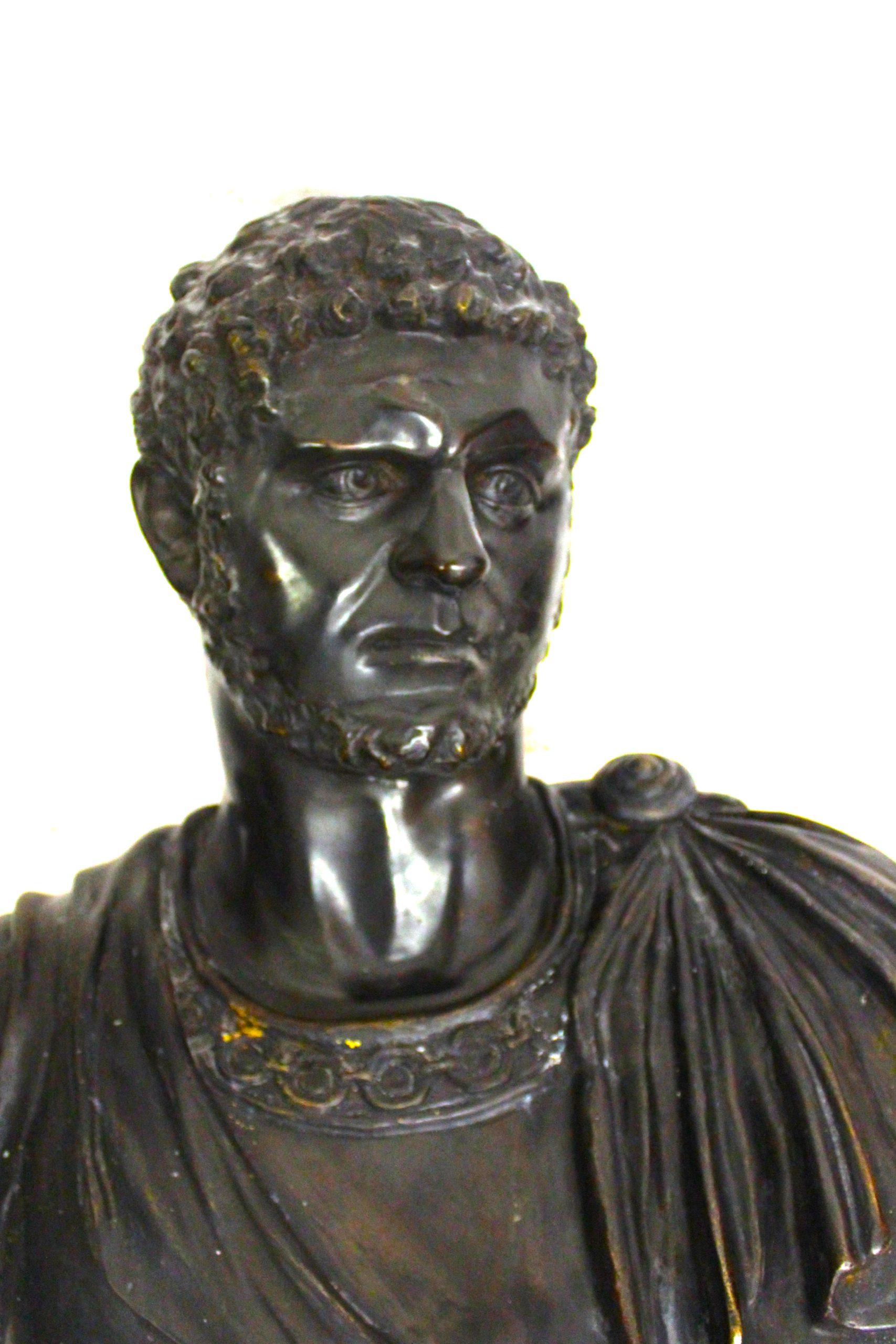 20th Century Bronze bust of Caracalla For Sale