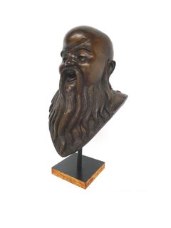Bronze Bust of Chinese Deity