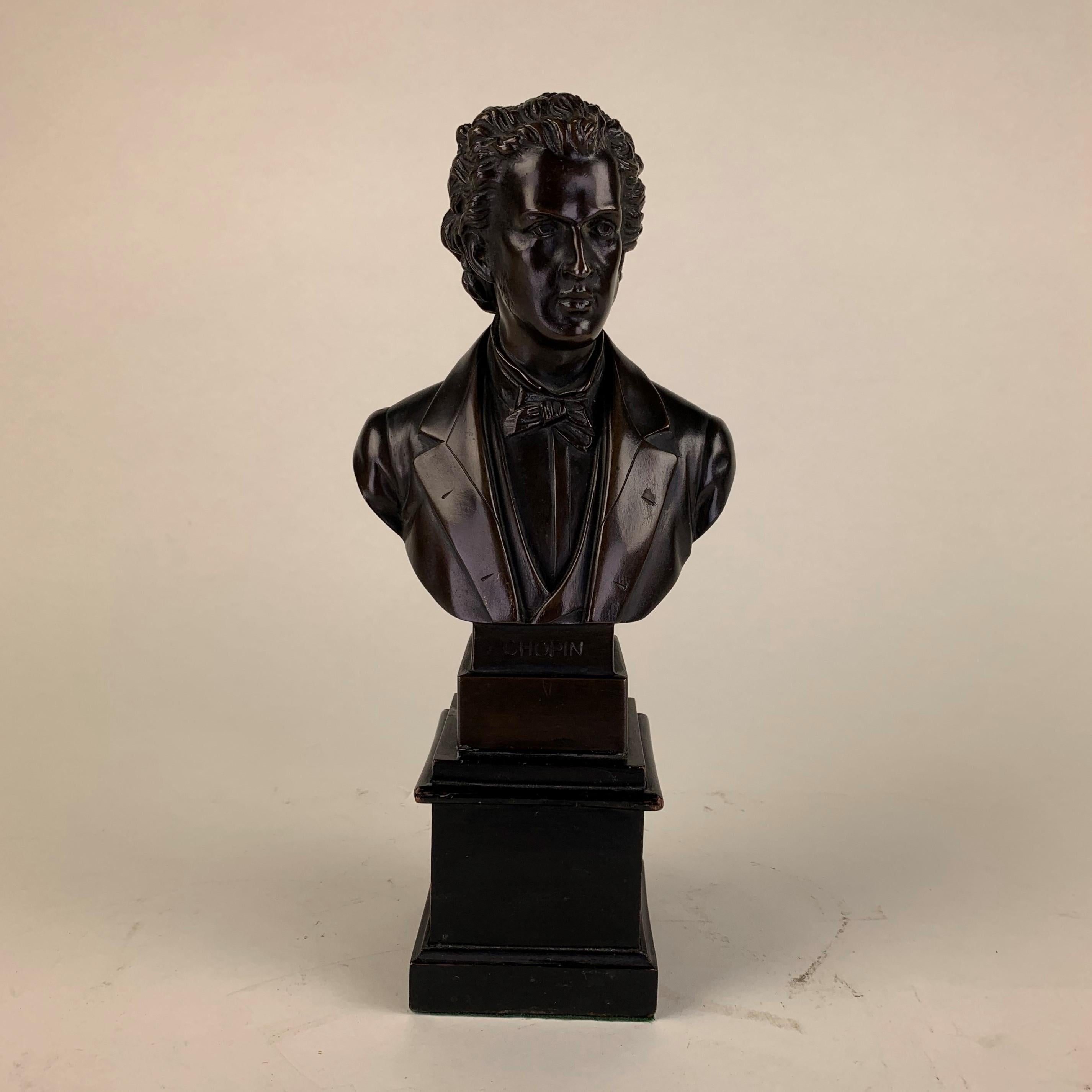 British Bronze Bust of Chopin For Sale