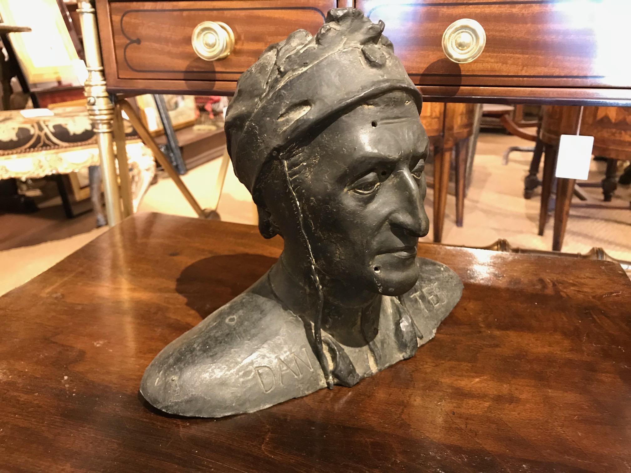 Bronze Bust of Dante Alighieri 3