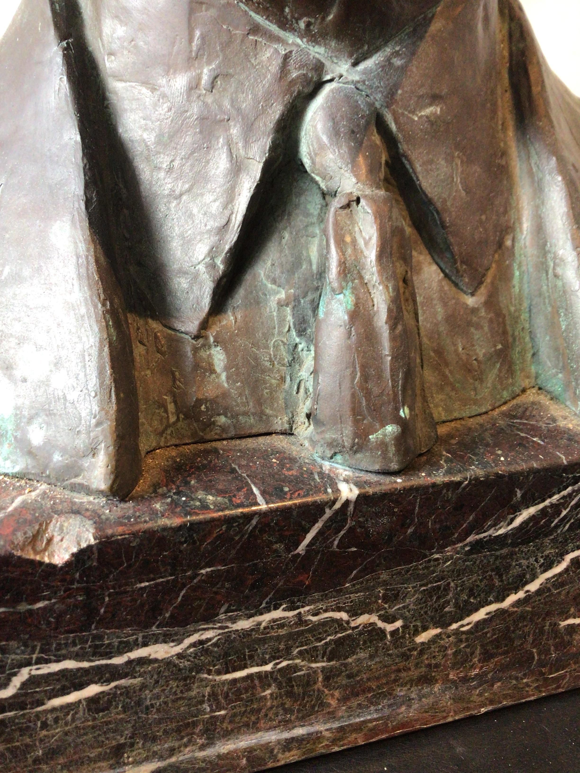 Buste d'homme en bronze sur socle en marbre signé par l'artiste en vente 8