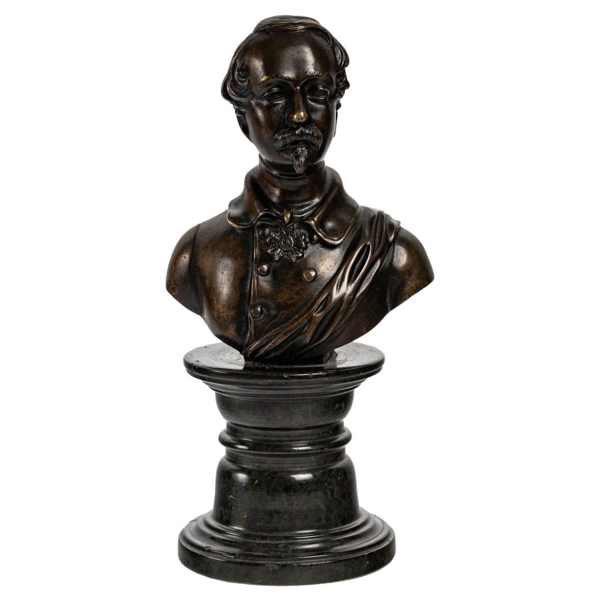 Buste en bronze de Napoléon III, 19e siècle