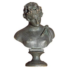 Antique Bronze Bust of Narcissus 19th Century Grand Tour