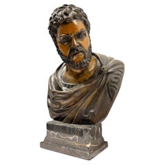Bronze Bust of Roman Emperor