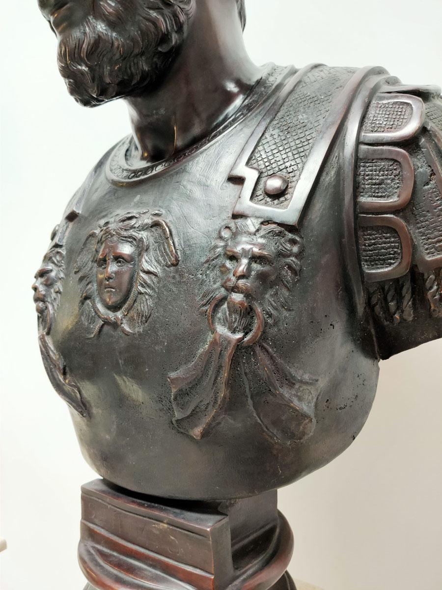 Bronze Bust of Roman Emperor Septimius Severus For Sale 6