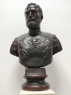 Bronze Bust of Roman Emperor Septimius Severus