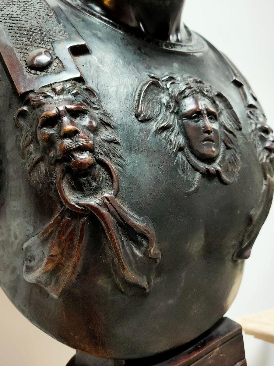 Italian Bronze Bust of Roman Emperor Septimius Severus For Sale