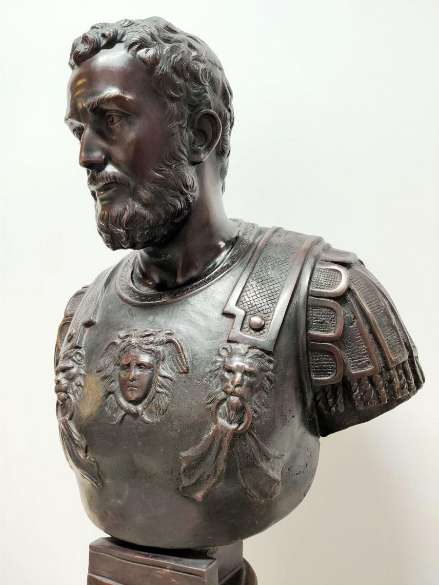 Contemporary Bronze Bust of Roman Emperor Septimius Severus For Sale