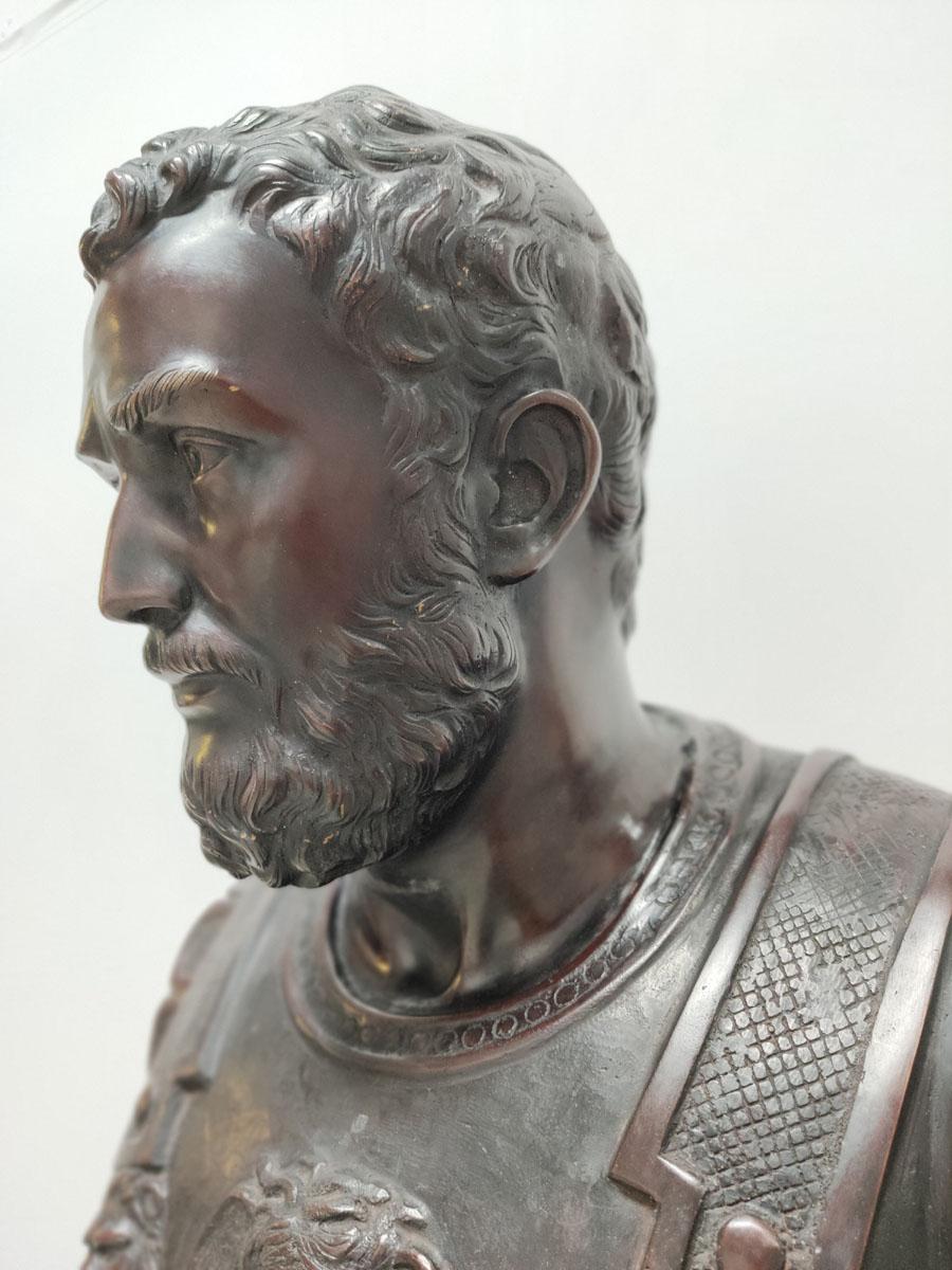 Bronze Bust of Roman Emperor Septimius Severus For Sale 1