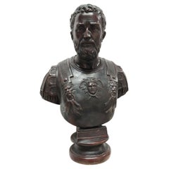 Bronze Bust of Roman Emperor Septimius Severus