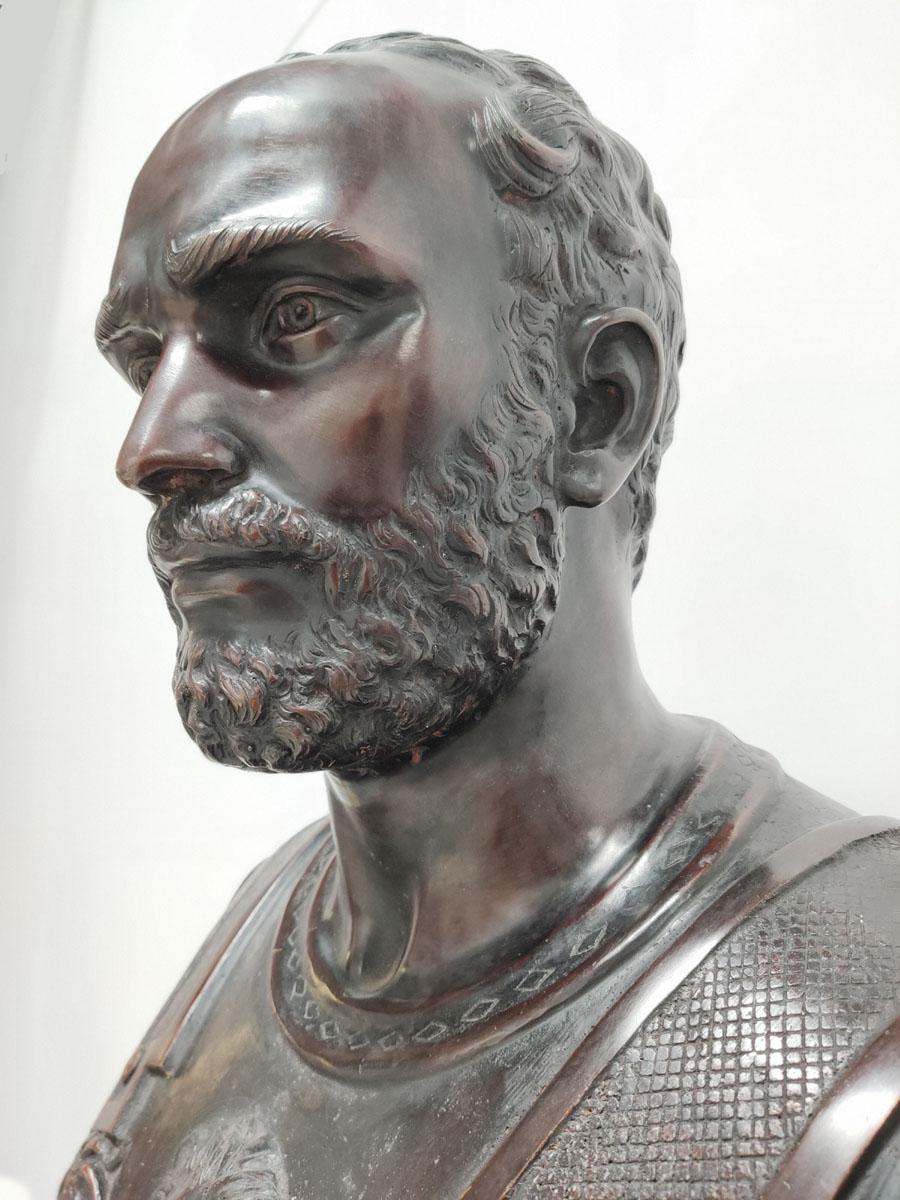 Bronze Bust of the Roman Emperor Hadrian For Sale 5
