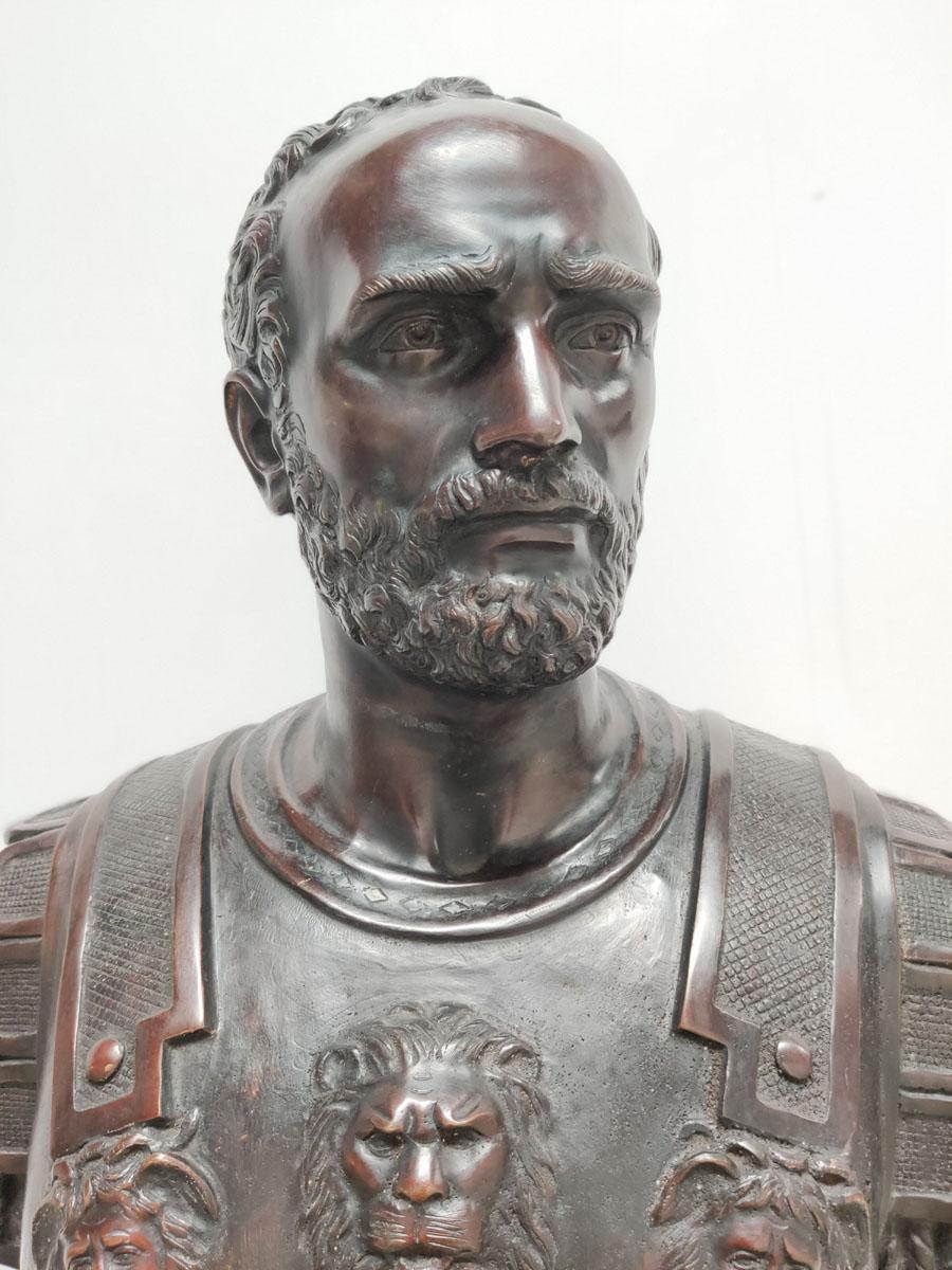Bronze Bust of the Roman Emperor Hadrian For Sale 7