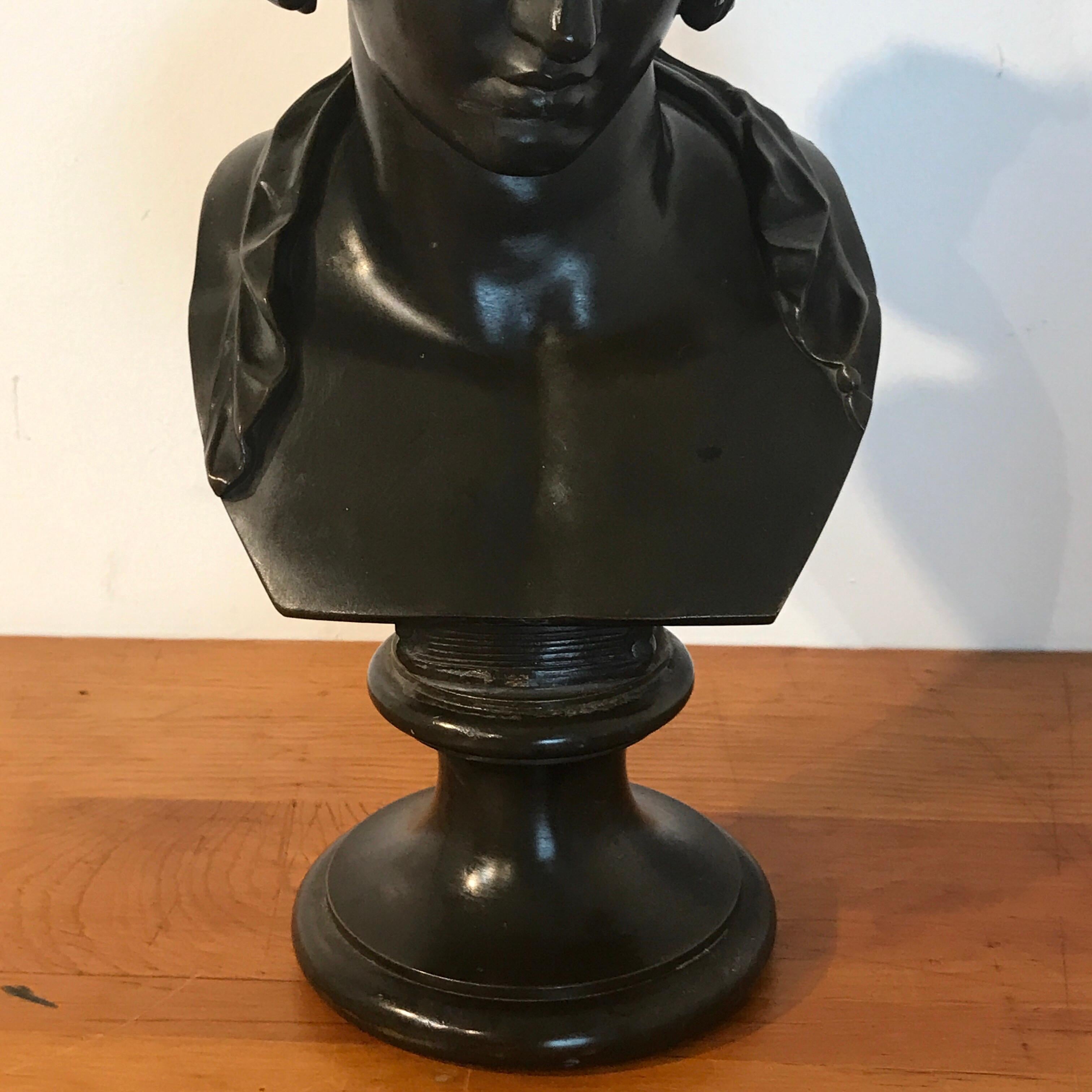 Neoclassical Bronze Bust of Young Bacchus, Attributed to F. Barbedienne