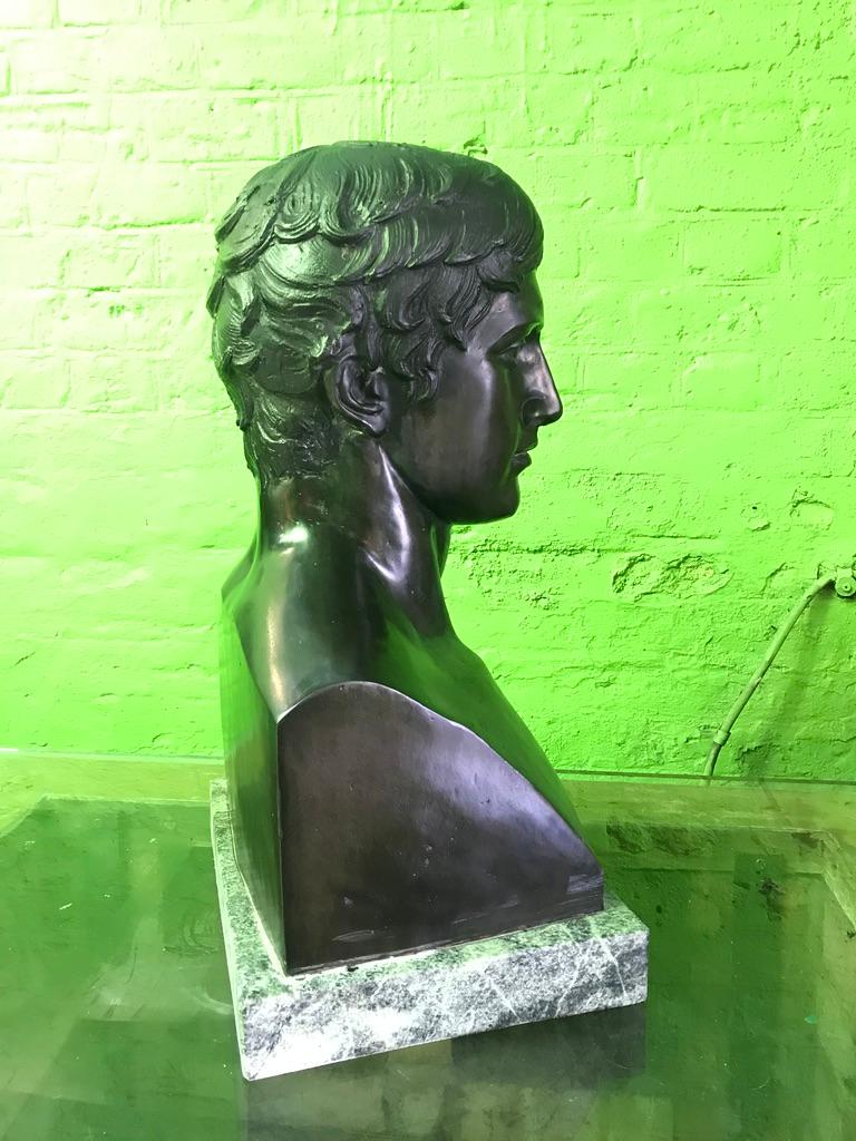 Bronze Bust of Young Caesar For Sale 5