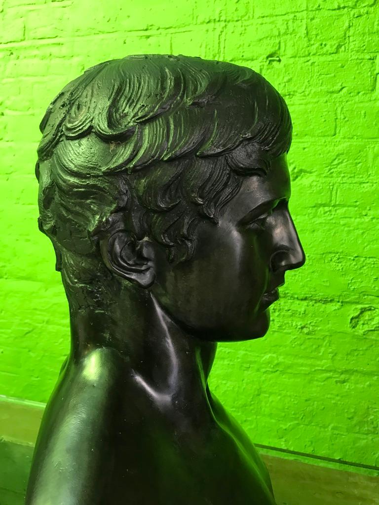 Bronze Bust of Young Caesar For Sale 6