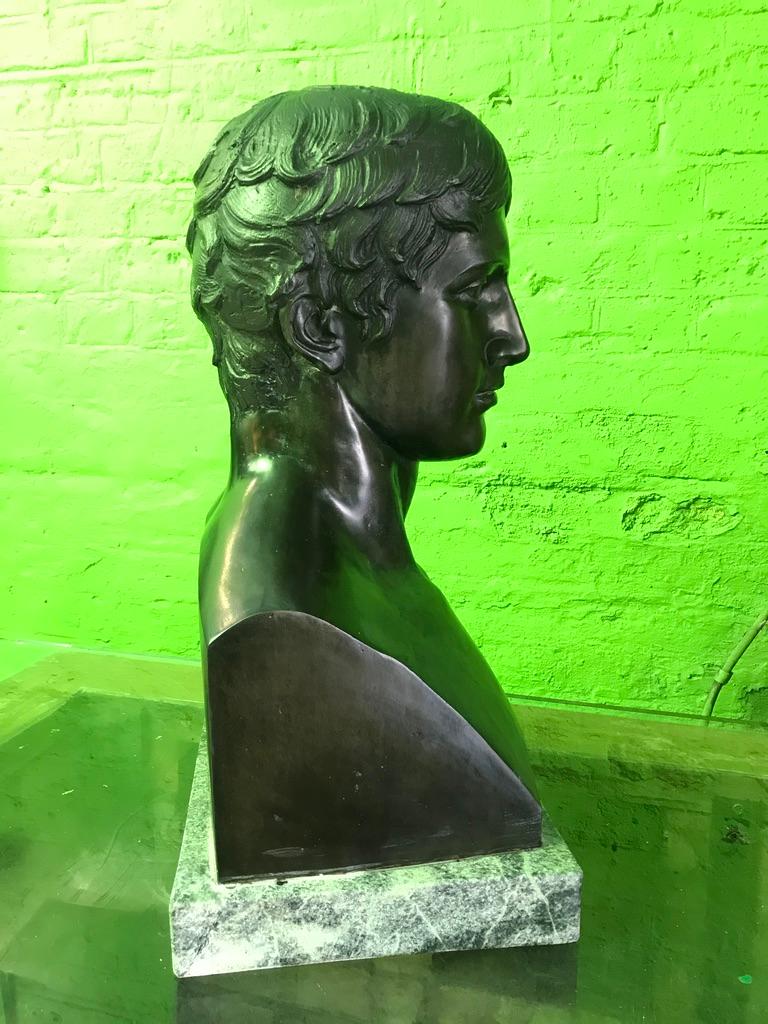 Bronze Bust of Young Caesar For Sale 8
