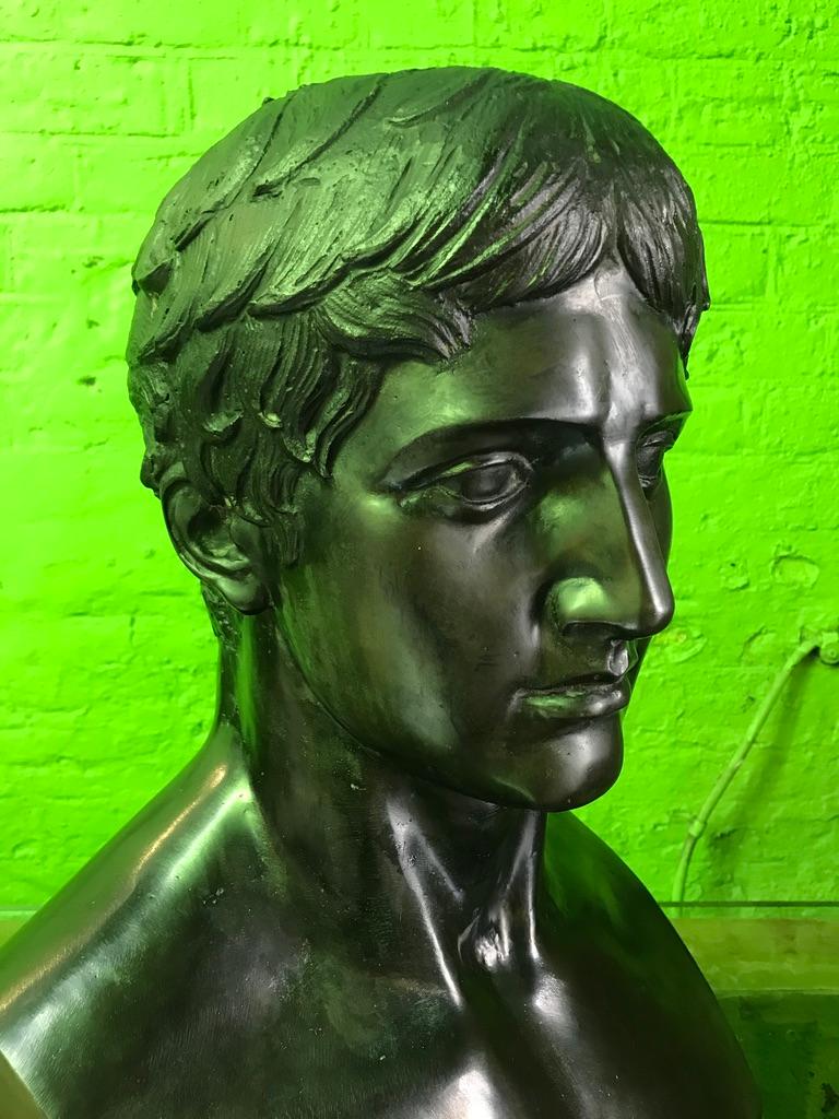 Bronze Bust of Young Caesar For Sale 10