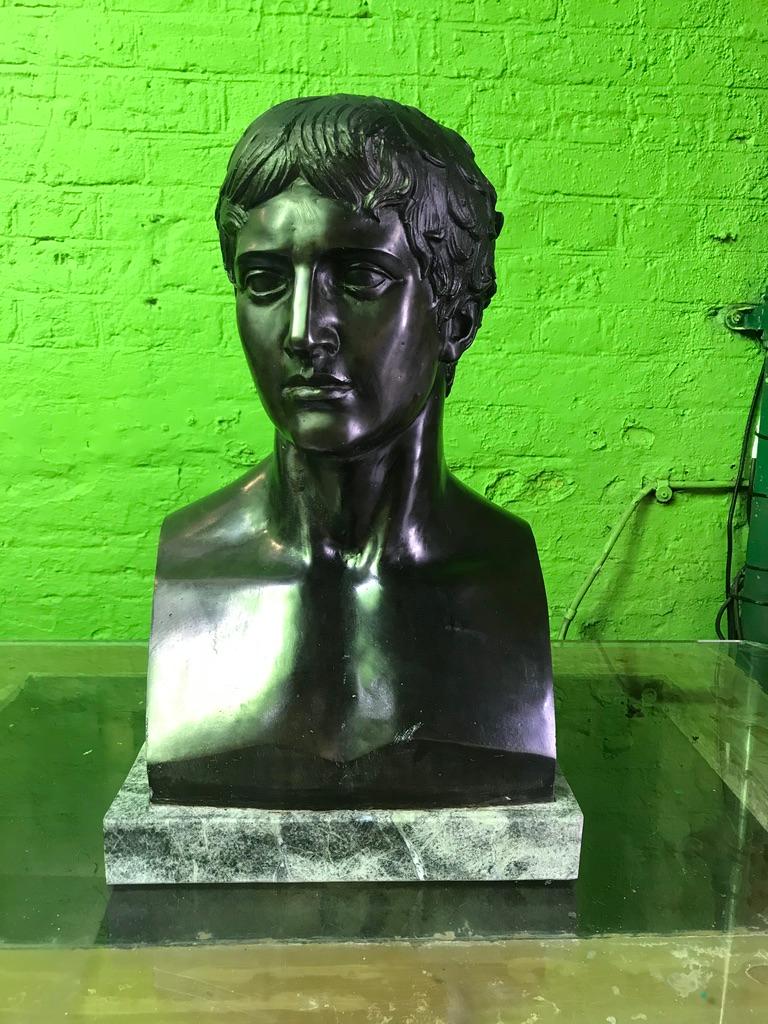 Bronze Bust of Young Caesar For Sale 13