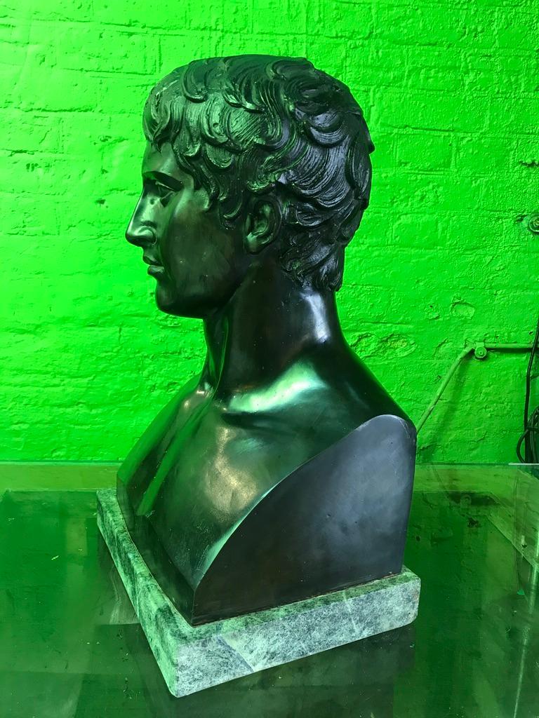 French Bronze Bust of Young Caesar For Sale