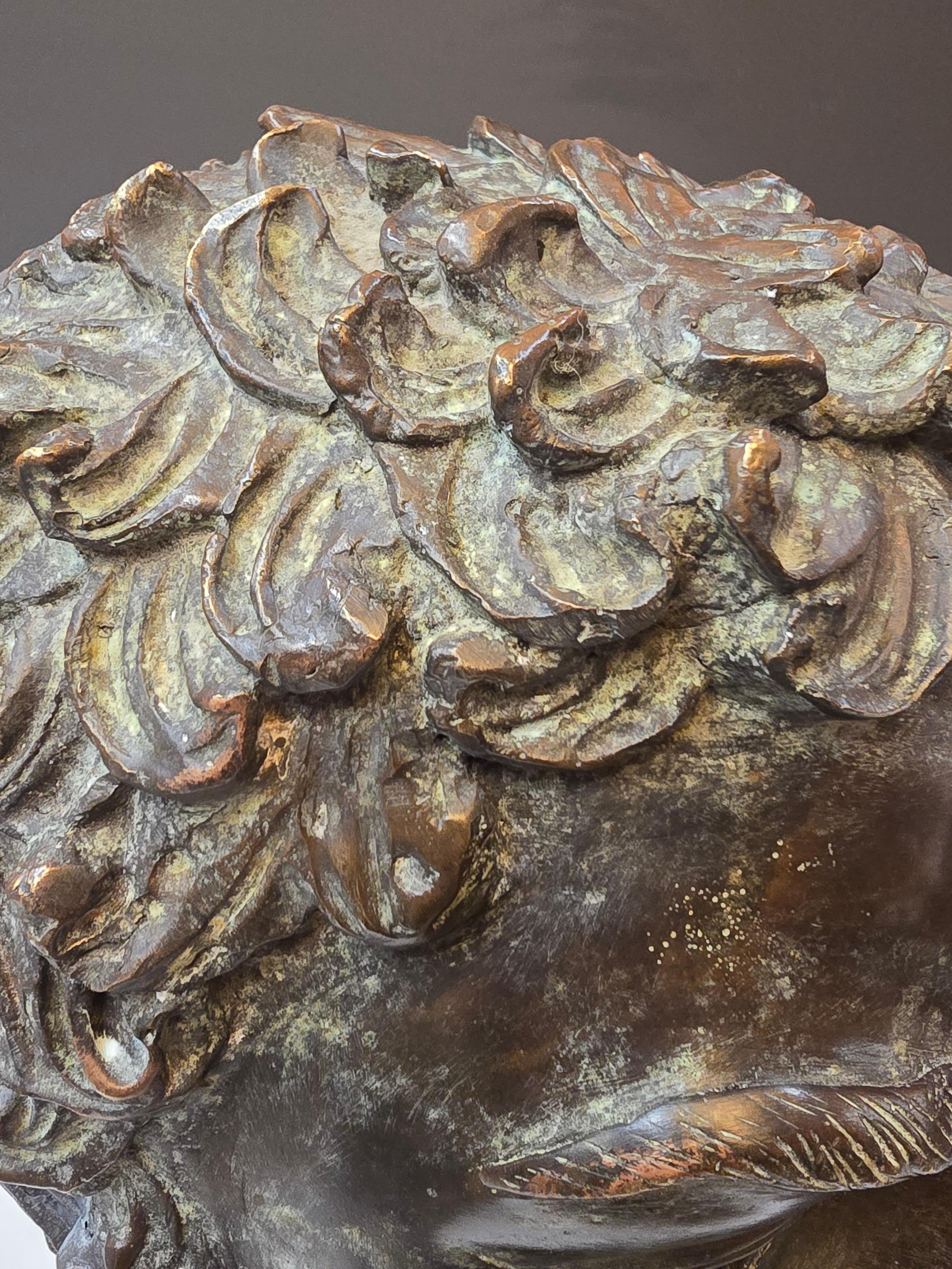 Neoclassical Bronze Bust of Zeus