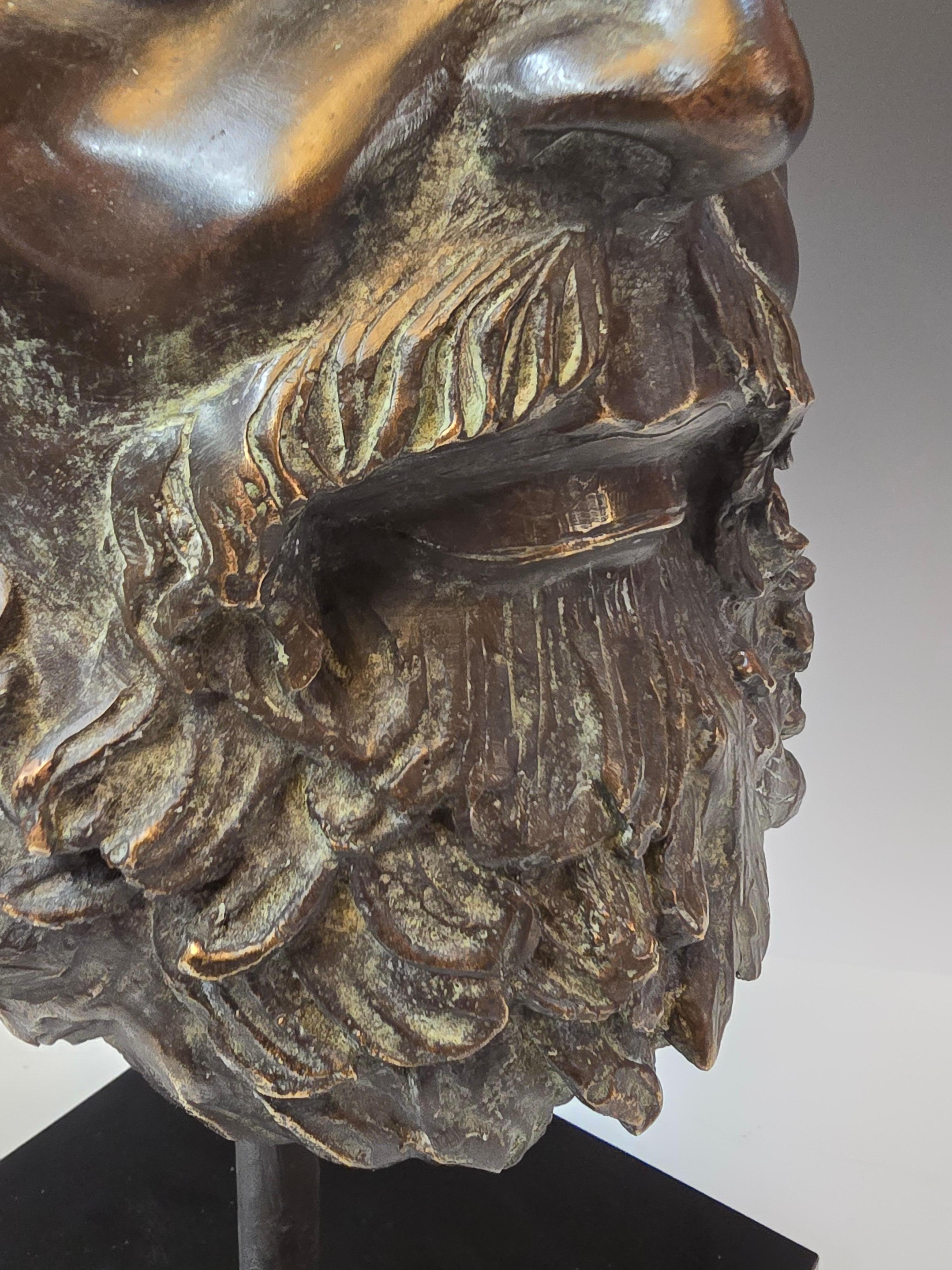 Late 20th Century Bronze Bust of Zeus