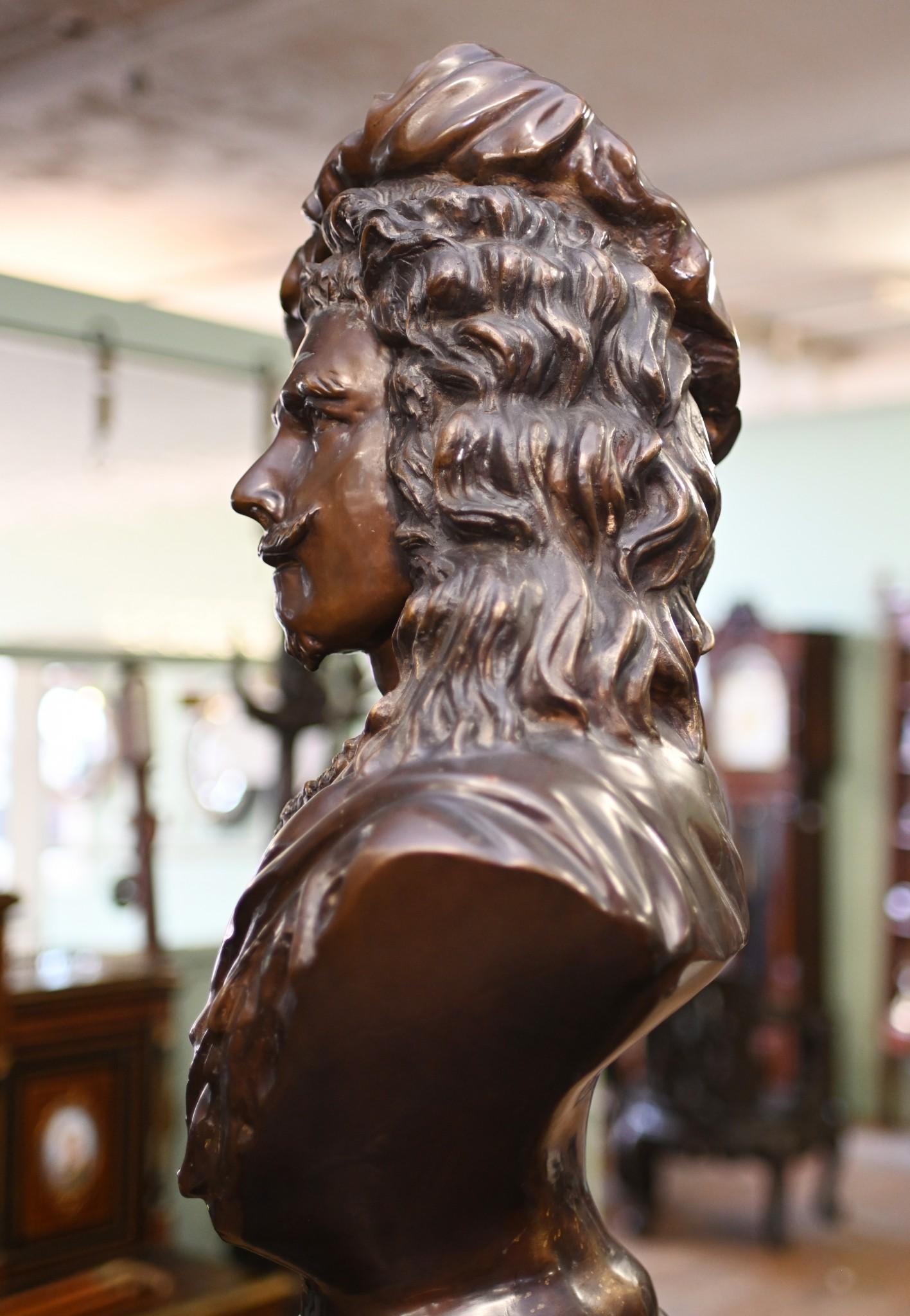 Bronze Bust Rembrandt After Carrier Dutch Painter Classical 1880 7