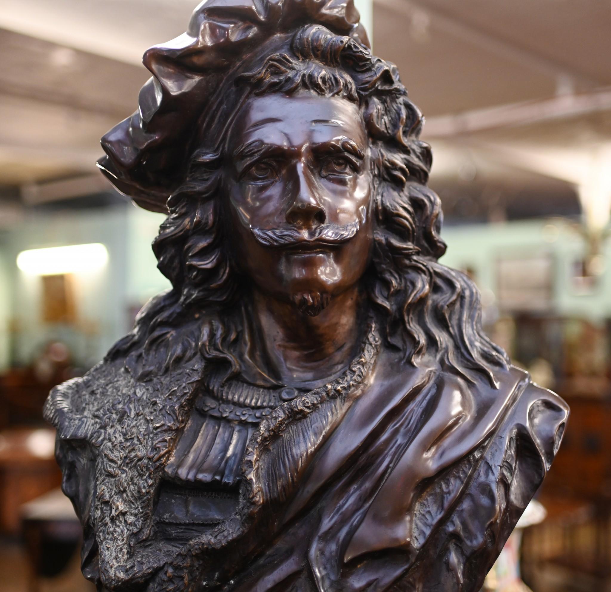 Bronze Bust Rembrandt After Carrier Dutch Painter Classical 1880 2